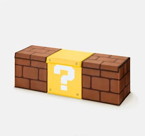 Nintendo TOKYO Storage Box Super Mario 2 Brick & 1 Hatena Coin Block SET - Picture 1 of 8