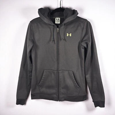 Under Armour Sudadera con Capucha Cremallera Completa Chaqueta de Calentamiento Atlético Gris Hombres Pequeña Gris Polar Foto 1 de 4
