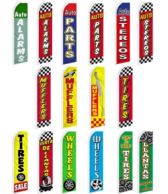 Auto Parts Swooper Feather Flutter Flag Car Parts Mechanic Flags - Image 1 of 3