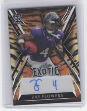 2023 Leaf Exotic Young Stars #BA-ZF2 Zay Flowers Auto #'d 3/5