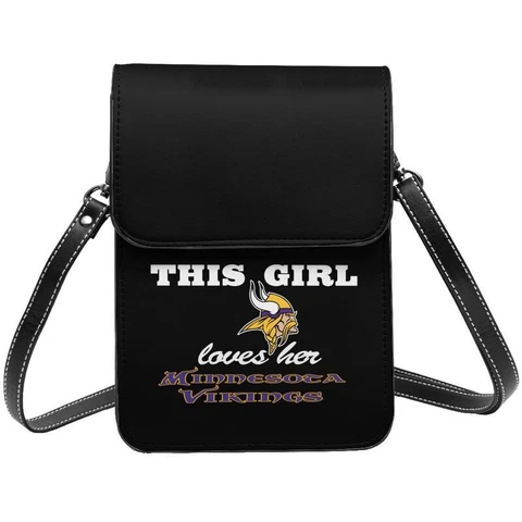 This Girl Loves Her Minnesota Vikings Cell Phone Purse The Single Shoulder Bag Cover