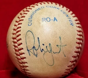Milwaukee Brewers Team 1987 firmado OAL juego pelota usada de colección Robin Yount Hof años 80 - Imagen 1 de 6