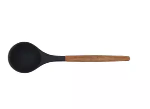 St. Clare Ladle Black Silicone with Acacia Wooden Handle 31cm Only Quality - Picture 1 of 2