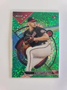 2023 Topps Finest Cade Cavalli RC #52 Green Speckle Refractor 105/125 Nationals - Picture 1 of 2