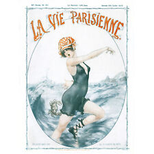 La Vie Parisienne Crab Bite Swimming Magazine Cover Huge Wall Art Poster Print