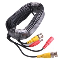 18m BNC RCA Signal Extension Video Power Cable DC Security CCTV Camera DVR 60ft