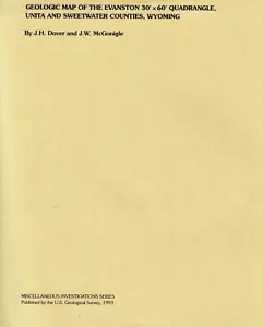USGS Geologic Map: Evanston 30 x 60 Quadrangle, Wyoming - Picture 1 of 2