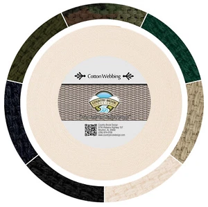 Country Brook Design® 1 1/4 Inch Natural Heavy Cotton Webbing, 10 Yards - Picture 1 of 3