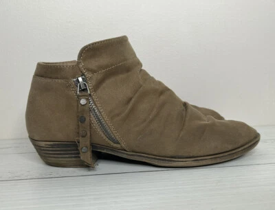 Rampage Women's Tyra Block Heel Dress Booties Brown Leather Size 8M - Изображение 1 из 4