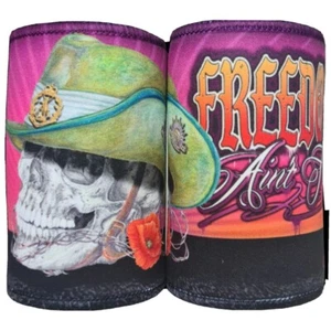 2 X STUBBY HOLDERS FREEDOM AIN'T FREE Anzac Day - Picture 1 of 1