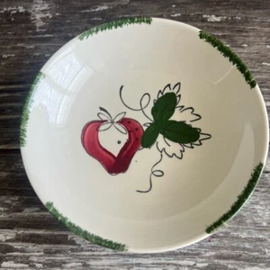 Blue Ridge Southern Pottery Decorative Strawberry Sundae Shallow Bowl Vintage - Picture 1 of 9