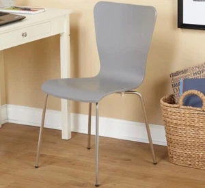 Modern Desk Chair Kids Teen Student Homework Tutoring Table Wood Seat Metal Legs - Picture 1 of 6