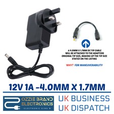 UK 12v 1a Ac-dc Adapter Power Supply Plug Mains to Fit Model Yhsafc1201000uk