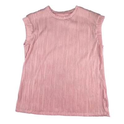 Blusa para mujer XL texturizada ondulada acanalada sin mangas sin mangas informal elegante top Foto 1 de 4
