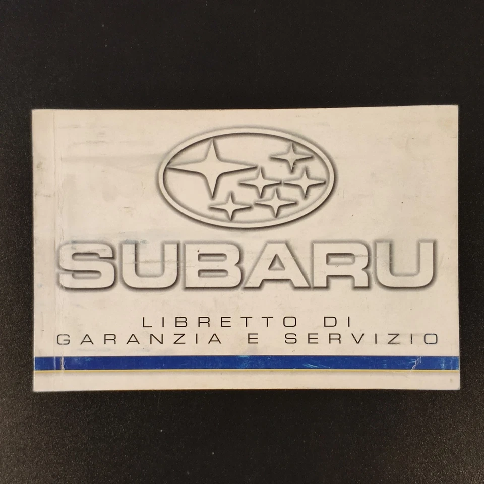 LIBRETTO TAGLIANDI SUBARU IMPREZA 1.6 1999 GARANZIA SERVIZIO ORIGINALE  🔺🔺🔺🔺 - Immagine 1 di 4