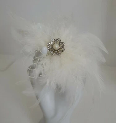 Carolee Feathered Crystal & Pearl Hair Clip In - Image 1 of 4