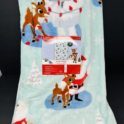 Rudolph The Red Nosed Reindeer Holiday Christmas Throw Blanket 50"x70" Bumble - Image 1 of 4