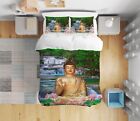 3D Buddha Statue A1129 Bed Pillowcases Quilt Duvet Cover Set Queen King Amy 23