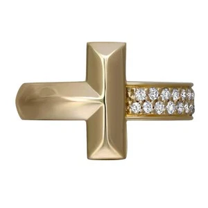 Tiffany T T1 Diamond Ring 18K Yellow Gold 0.19Cttw Size 5.25 - Picture 1 of 5
