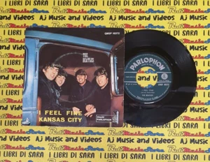LP 45 7"THE BEATLES I feel fine Kansas city 1964 italy PARLOPHON QMSP16372 green - Imagen 1 de 2