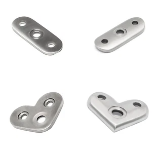 Handlaufträgerplatte V2A Handlaufhalter Verbindungsplatte Handlauf Geländerbau - Bild 1 von 8