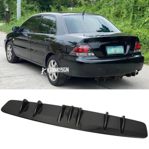 For Mitsubishi Lancer Rear Bumper Lip Diffuser Spoiler Wing 7 Fins Splitter - Picture 1 of 11