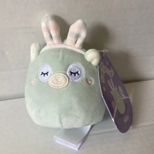 Squishmallows 3.5" Miley Mint Green Llama Bunny Ears Clip On Keychain Plush - Picture 1 of 5