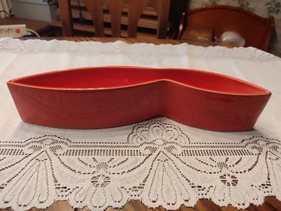 Deko Schale Keramik Tiziano Design & Emotions Rot  25cm Länge 7cm Höhe - Bild 1 von 4