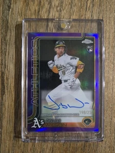 Jacob Wilson ROOKIE AUTO /250 Purple Refractor 2025 Topps Chrome Athletics 12A - Picture 1 of 2