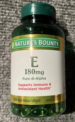 Natures Bounty Vitamin E 180mg Immune Health 120 CT Exp 02/28 Sealed. Ships Free - Image 1 of 4