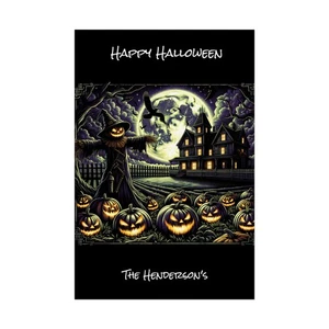 Personalisierbares Halloween Poster - Kürbis Aufnäher - Bild 1 von 20