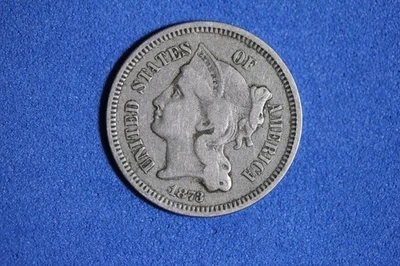 Estate Find 1873 - Three Cent Nickel!!  #K57357 - Image 1 of 2