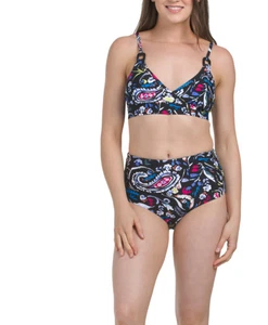 NWT ANNE COLE Ring Multi Two-piece Bikini Swimsuit Medium - Picture 1 of 5