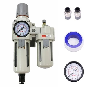 Pneumatics Compressed Air Filter Regulator Lubricator Combo Water/Oil Trap Se... - Picture 1 of 7