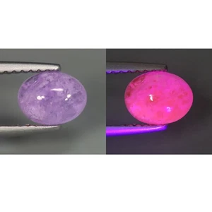 0,94 Cts_Pietra Antica_100% Naturale Non Riscaldata UV Cambia Colore Hackmanite_Mogok - Foto 1 di 5