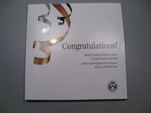 2023-w Proof Silver American Eagle Congratulations Set US Mint OGP/COA. #53 - Picture 1 of 5