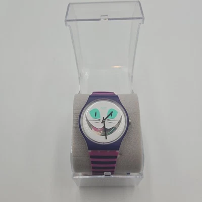 Vintage SWATCH Cat Me Up "Cheshire Cat" Relógio SUOW125 - Imagem 1 de 4