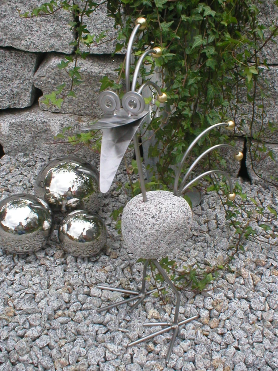 Sungmor Gartenvogel-Statue Aus Zement – Outdoor-Deko Für Terrasse, Garten Oder Innenraum