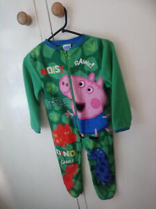 Peppa Pig Green Unisex All-In-One Jumpsuit Age 3-4 Years