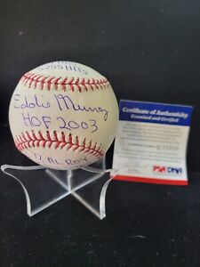 Eddie Murray Autograhed Stat Baseball 5 Inscriptions Baltimore Orioles Psa/dna