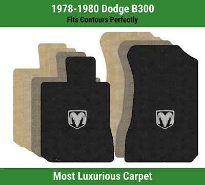 Alfombrillas de primera fila Lloyd Luxe para Dodge B300 1978-1980 con logotipo de insignia Ram Foto 1 de 4