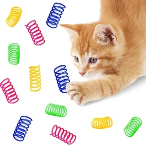 Cat Coil Springs, Feline Entertainment for Indoor Kitten, Woven Colorful Wire Tu - Picture 1 of 7