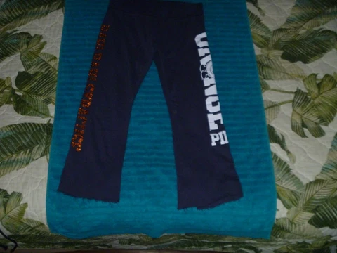 womens pink victorias secret sweatpants PANTS syracuse orange FOOTBALL bling Cover