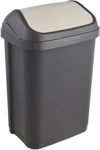 keeeper Mülleimer mit Schwingdeckel, 10 l, Swantje, Graphit-Grau - Bild 1 von 3