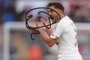SWANSEA: NEIL TAYLOR SIGNED 6x4 ACTION PHOTO+COA - Bild 1 von 1
