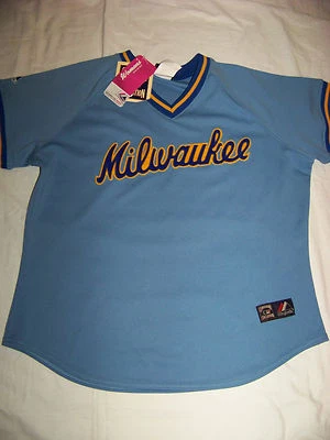 Majestic Women's Milwaukee Brewers Jersey NWT - Image 1 of 3