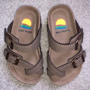 Baby Kleinkind Mädchen Maui Island braune Slipper Sandalen Schuhe Größe 8 - Bild 1 von 6