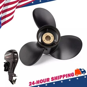 10x17 Outboard Boat Propeller For Mercury Engines 25-70HP 13Tooth 48-73144A45 RH - Bild 1 von 5