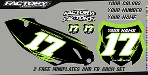 Kawasaki KXF 250 2017 Pre Printed Number plate Backgrounds BOLT SERIES - Foto 1 di 1