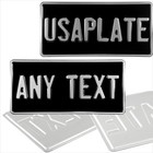 2x Novelty Black & Silver American USA Style Number 300x150 12x6 Pressed Plates